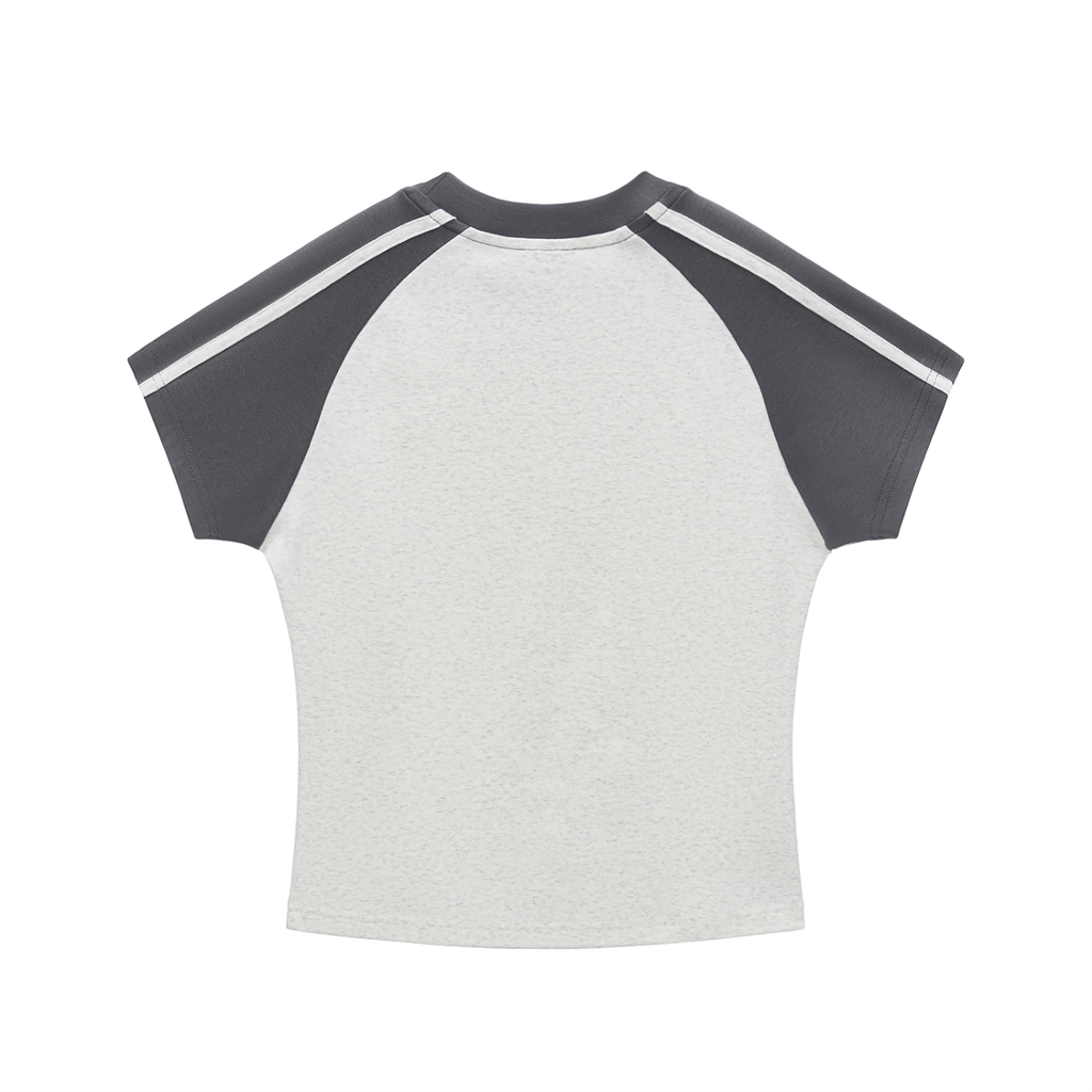 AXL100 ORIGINALS Contrast Stripes Bodycon Raglan Sleeve T-Shirt