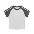 AXL100 ORIGINALS Contrast Stripes Bodycon Raglan Sleeve T-Shirt