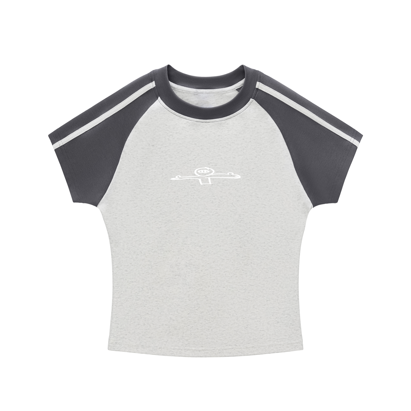 AXL100 ORIGINALS Contrast Stripes Bodycon Raglan Sleeve T-Shirt