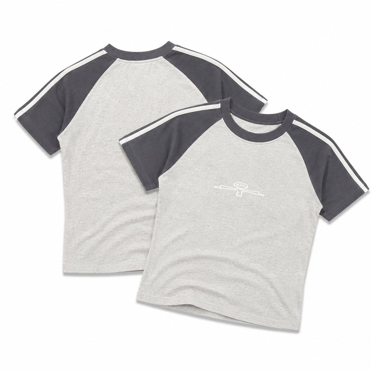 AXL100 ORIGINALS Contrast Stripes Bodycon Raglan Sleeve T-Shirt